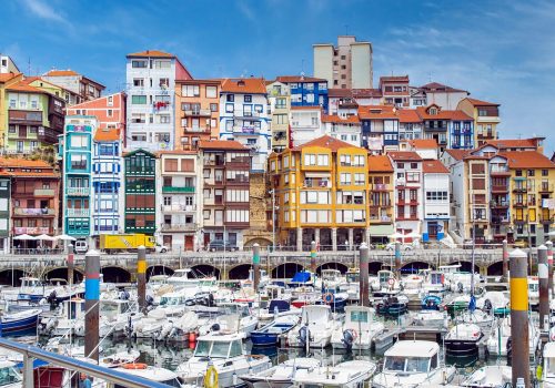 landscape, port, nature, boats, people, buildings, darling, clouds, colorful, sea