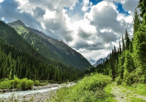 mountains, tien shan, snow, nature, landscape, pictures, kazakhstan, ascent